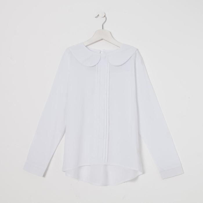 Школьная блузка для девочки, цвет белый, рост 140 Школьная блузка для девочки, цвет белый, рост 140