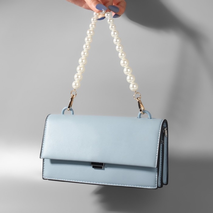 Ручка для сумки, жемчужные бусы, d = 12/14/16 мм, 39 см, цвет белый/золотой Ручка для сумки, жемчужные бусы, d = 12/14/16 мм, 39 см, цвет белый/золотой