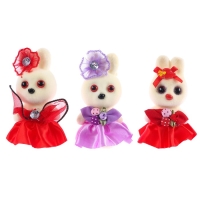 Игрушка из пенопласта &laquo;Зайка с цветочком&raquo;, большие глазки, цвета МИКС