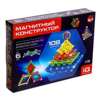 Конструктор магнитный &laquo;Необычные фигуры&raquo;, 108 деталей