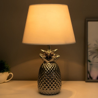 Лампа настольная "Ананас" Е14 40Вт серебро 22х22х36 см RISALUX