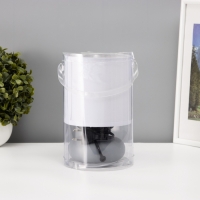 Настольная лампа "Ассенса" Е14 40вт серо-белый 13х13х22 см