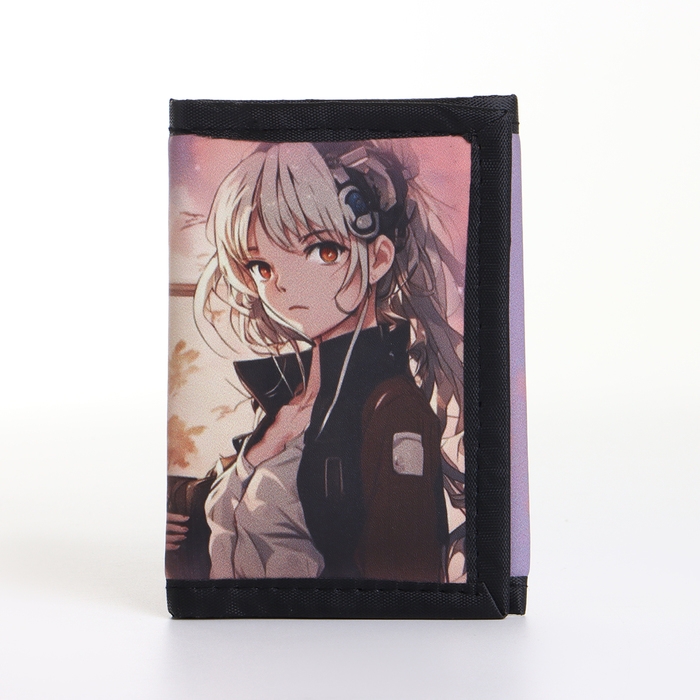 Кошелёк детский на липучке &laquo;Выбражулька&raquo;, цвет бежевый/сиреневый