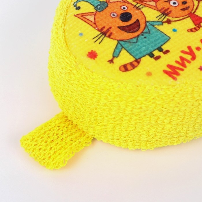 Мочалка детская Три кота «Пляж» размер 15х10см Мочалка детская Три кота «Пляж» размер 15х10см