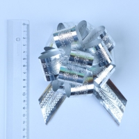 Бант-шар No3,2 полоса, серебро