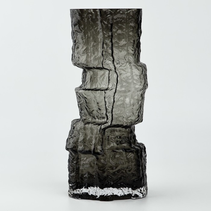 Ваза для цветов &laquo;Маунтин блэк&raquo; из черного стекла 30&times;13&times;13 см