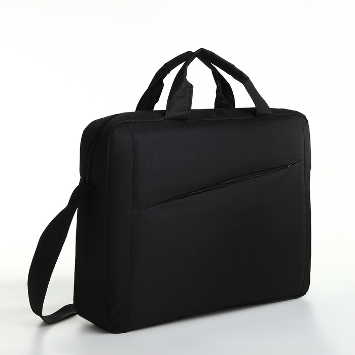 Сумка для ноутбука на молнии, наружный карман, цвет чёрный Сумка для ноутбука на молнии, наружный карман, цвет чёрный