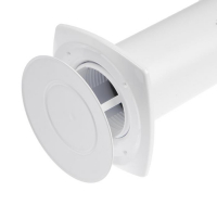 Клапан приточный ERA 10КП, d=100 мм, длина 500 мм, внешняя решетка из ABS-пластика