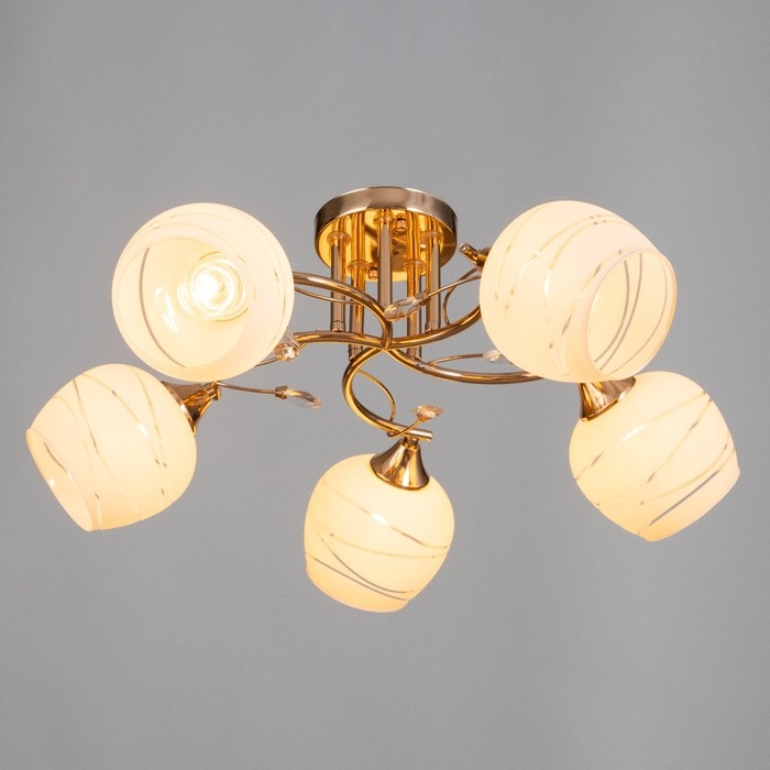 Люстра потолочная Люси 5хE27 40Вт Золото Люстра потолочная Люси 5хE27 40Вт Золото