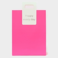 Пакет подарочный с вырубной ручкой 30 х 40 х 12 см, фуксия