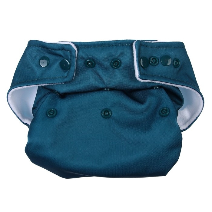 Многоразовый подгузник, 3-15 кг, флис, цвет темно зеленый, Крошка Я Многоразовый подгузник, 3-15 кг, флис, цвет темно зеленый, Крошка Я