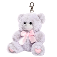 Мягкая игрушка &laquo;Мишка с бантиком&raquo;, цвет светло-серый, 14 см