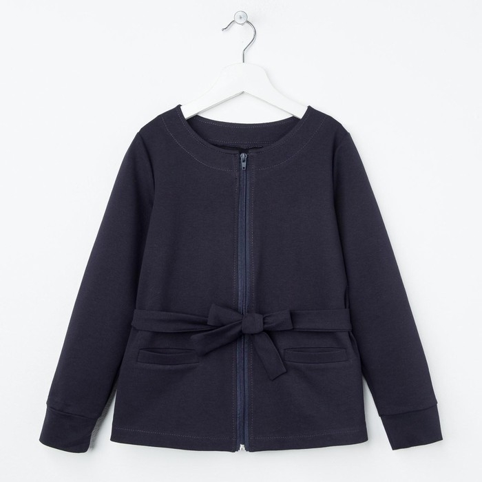 Школьный кардиган для девочки, цвет синий, рост 140 см Школьный кардиган для девочки, цвет синий, рост 140 см