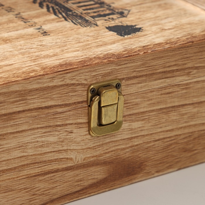 Ящик для хранения вина Доляна &laquo;Ливорно&raquo;, 35&times;20 см, на 2 бутылки