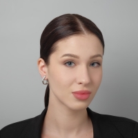 Серьги со стразами &laquo;Магия&raquo; завиток, цвет белый в серебре