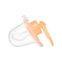 Соска-пустышка ортодонтическая, силикон, +6 мес., с колпачком, цвет персик