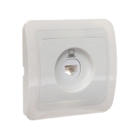 Розетка компьютерная одноместная Luazon Lighting "Орион", скрытая, белая Розетка компьютерная одноместная Luazon Lighting "Орион", скрытая, белая