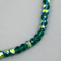 Бусины из стекла, набор 72 шт., размер 1 шт. &mdash; 8 мм, цвет тёмно-зелёный