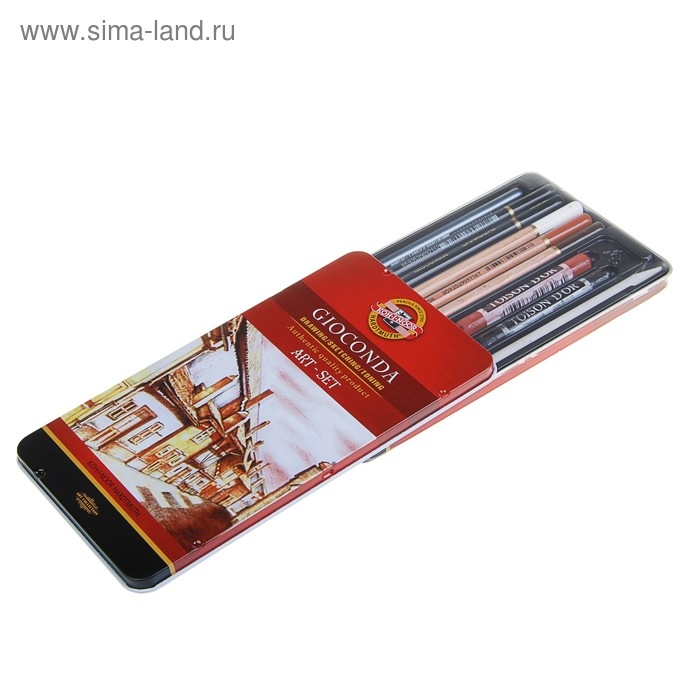 Художественный набор Koh-I-Noor 8890, GIOCONDA, 10 предметов в металлическом пенале