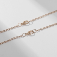 Кулоны &laquo;Неразлучники&raquo; космонавт и космос, цветные в золоте, 45 см