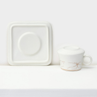 Набор керамический кофейный &laquo;Мейси&raquo;, 12 предметов: 6 чашек 100 мл, 6 блюдец d=11 см, цвет белый