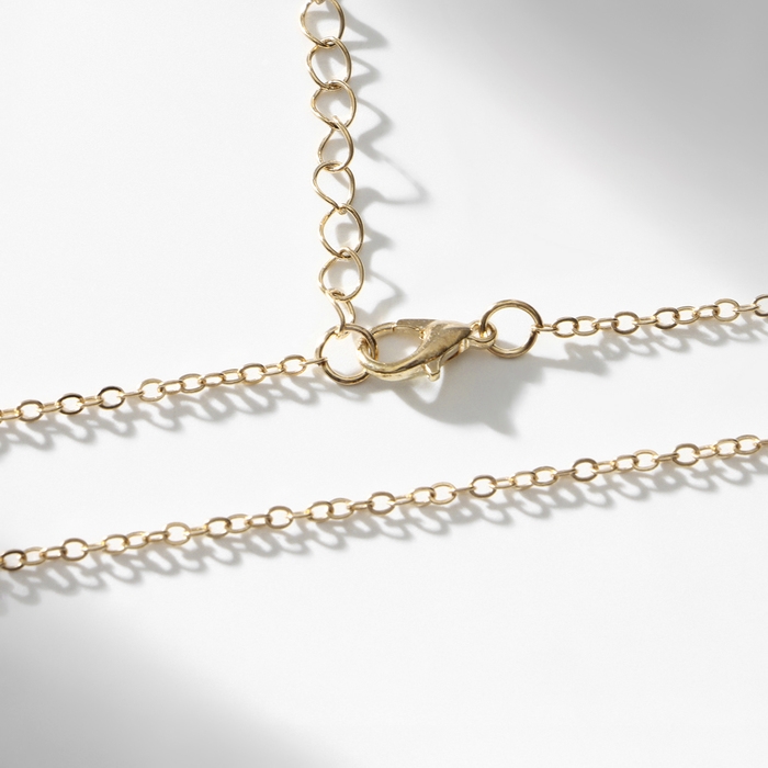 Кулон &laquo;Сердце&raquo; иллюзия, цветной в золоте, 47 см