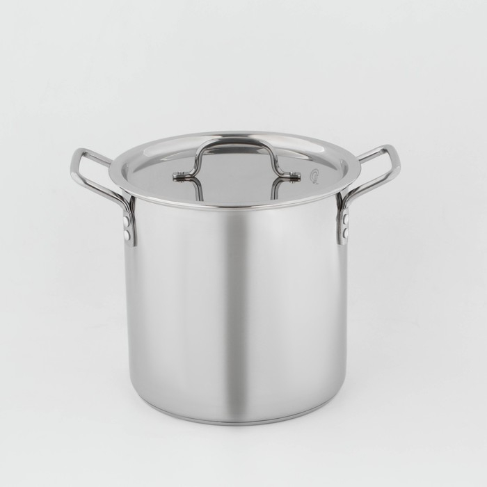 Кастрюля &laquo;Общепит&raquo;, 11 л, d=25 см, h=34 см, капсульное дно, индукция