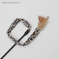 Дразнилка-удочка текстильная с перышками Дразнилка-удочка текстильная с перышками