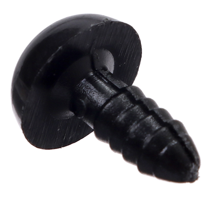 Глаза винтовые с заглушками, набор 30 шт., размер 1 шт. &mdash; 1,2 см, цвет чёрный