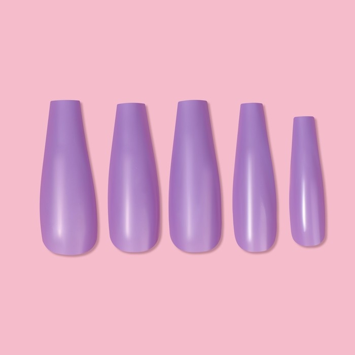 Накладные ногти &laquo;Цветной фейерверк&raquo;, 100 шт, форма балерина, в контейнере, разноцветные