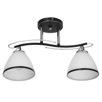 Люстра ГАЛЛОП "Сарри" 2x60Вт Е27 черный-хром