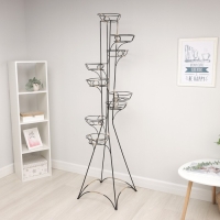 Подставка для цветов &laquo;Башня&raquo;, d=17 см, цвет чёрный