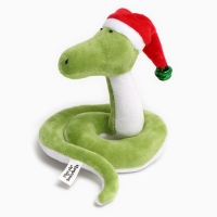 Мягкая игрушка &laquo;Змея&raquo;, в новогоднем колпаке, 15 см