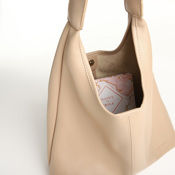 Сумка женская на магните TEXTURA, средний размер, цвет молочный Сумка женская на магните TEXTURA, средний размер, цвет молочный