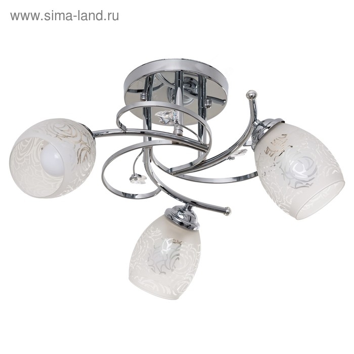 Люстра "Лаура" 3х40Вт E27 хром 45х45х20см