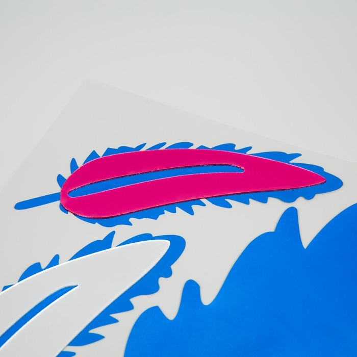 Наклейка интерьерная зеркальная "Пёрышки" цветная 60х32 см