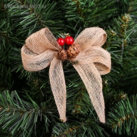 Декоративные банты &laquo;Ягодки и шишки&raquo;, 3 шт.