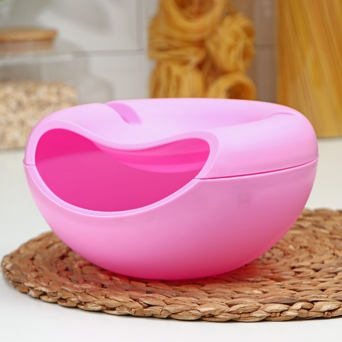 Тарелка пластиковая для семечек и орехов &laquo;Плэтэр&raquo;, 20&times;11 см, с подставкой для телефона, цвет МИКС