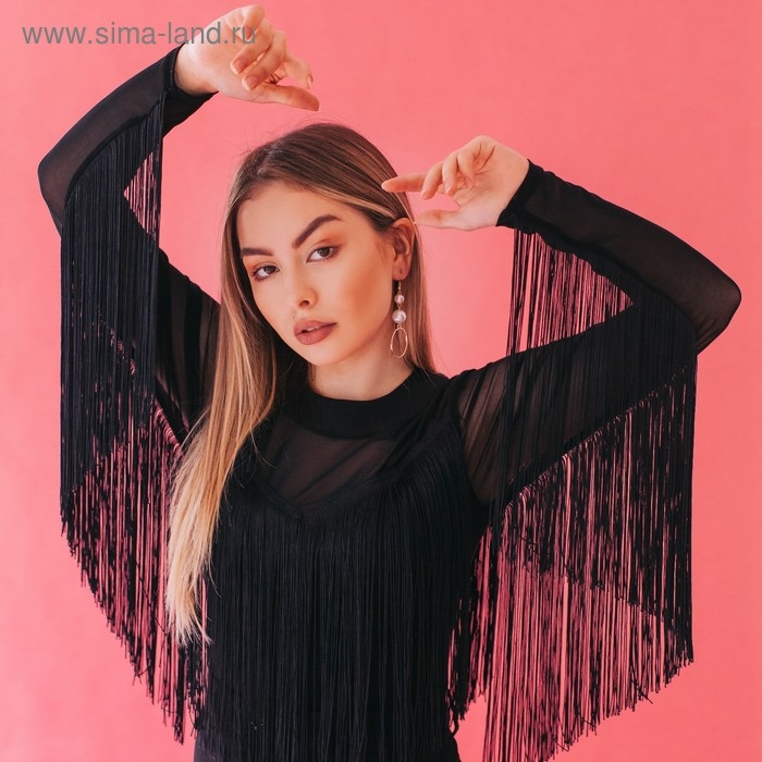 Серьги с жемчугом &laquo;Нежность&raquo; звенья, цвет белый в золоте