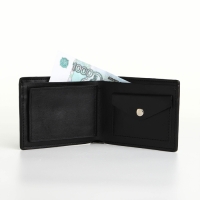 Портмоне мужское без застёжки, отдел для карт, монет, цвет чёрный Портмоне мужское без застёжки, отдел для карт, монет, цвет чёрный