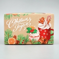 Коробка для капкейков складная с двусторонним нанесением &laquo;С Новым годом!&raquo;, 16 х 16 х 10 см, Новый год
