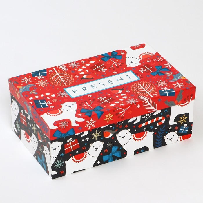 Набор коробок подарочных 15 в 1 &laquo;Европейский&raquo;, 12 х 7 х 4 см - 46,6 х 35,2 х 17.5 см, Новый год