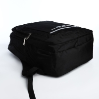 Рюкзак молодёжный из текстиля, 2 отдела на молнии, 4 кармана, цвет чёрный/синий Рюкзак молодёжный из текстиля, 2 отдела на молнии, 4 кармана, цвет чёрный/синий