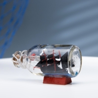 Корабль сувенирный в бутылке 15х4х6см, чёрный Корабль сувенирный в бутылке 15х4х6см, чёрный