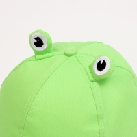 Кепка детская для девочки "Лягушонок"с глазками, р-р 52-54 5-7 лет