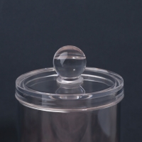 Органайзер для ватных палочек и дисков, с крышкой, 3 секции, 29 &times; 7 &times; 7см, в картонной коробке, цвет прозрачный