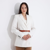 Ремень женский, ширина 2,4 см, винт, пряжка металл, цвет рыжий