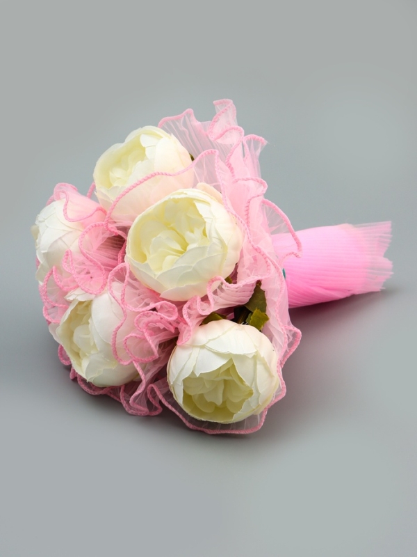 Флористический материал для букетов, розовый, 28см*4м