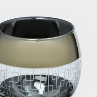 Набор бокалов &laquo;Геометрия&raquo;, 290 мл, с гравировкой и напылением, 6 шт, цвет напыления золотой