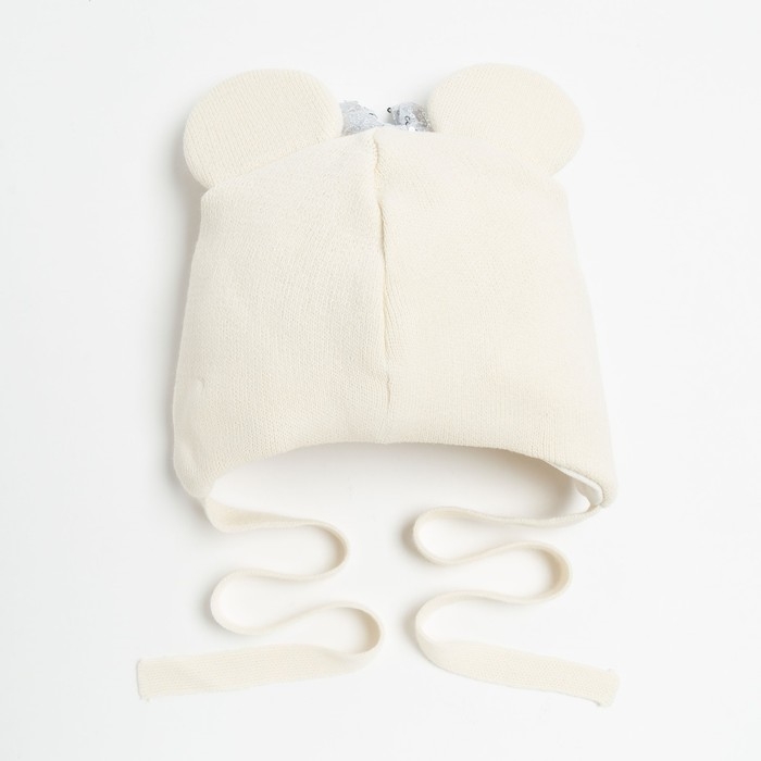 Шапка для девочки, цвет молочный, размер 46-50 Шапка для девочки, цвет молочный, размер 46-50